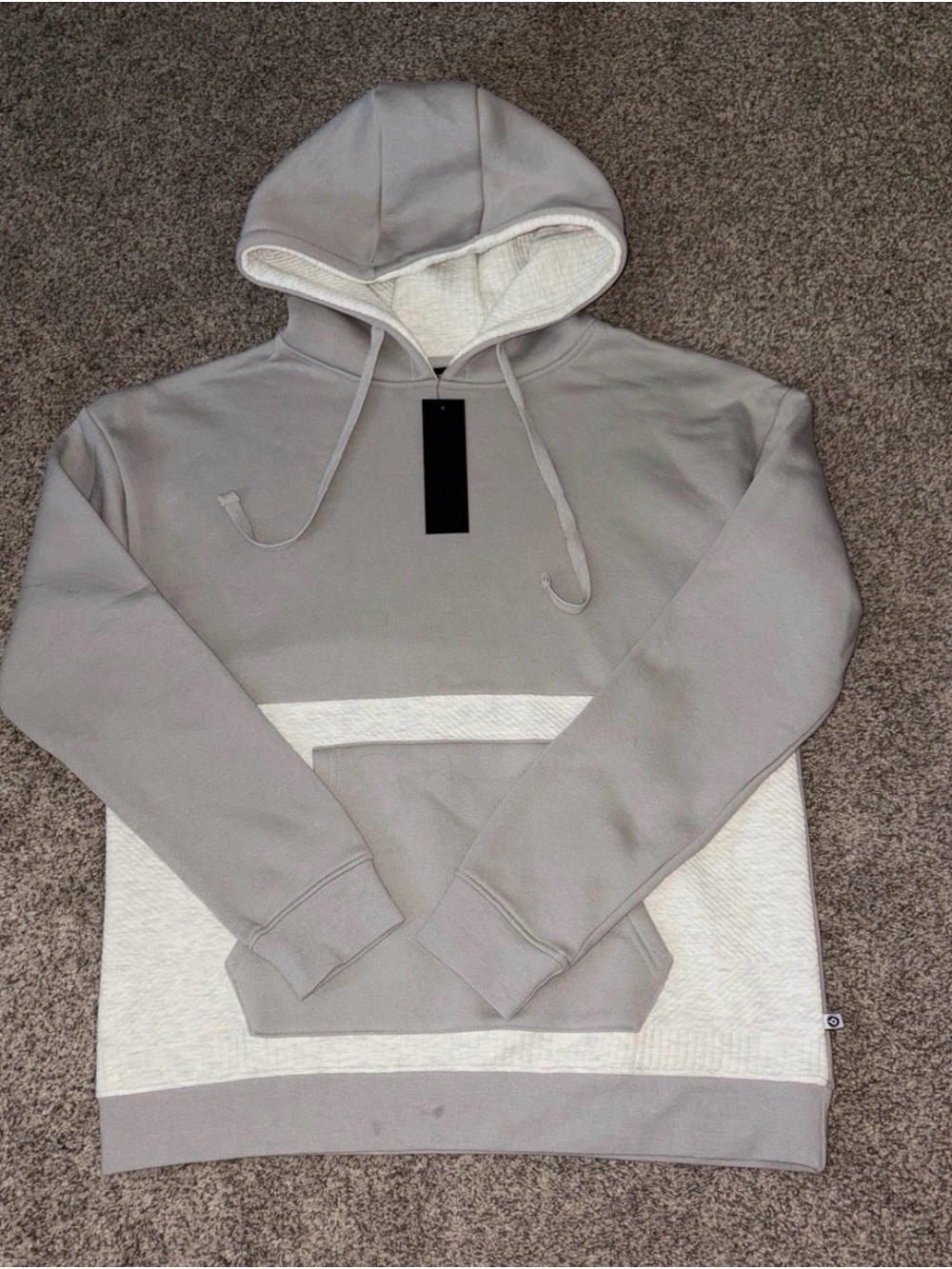 NWT- Men’s a Mono B Two-Tone Gray and Cream Hoodie Sweatshirt